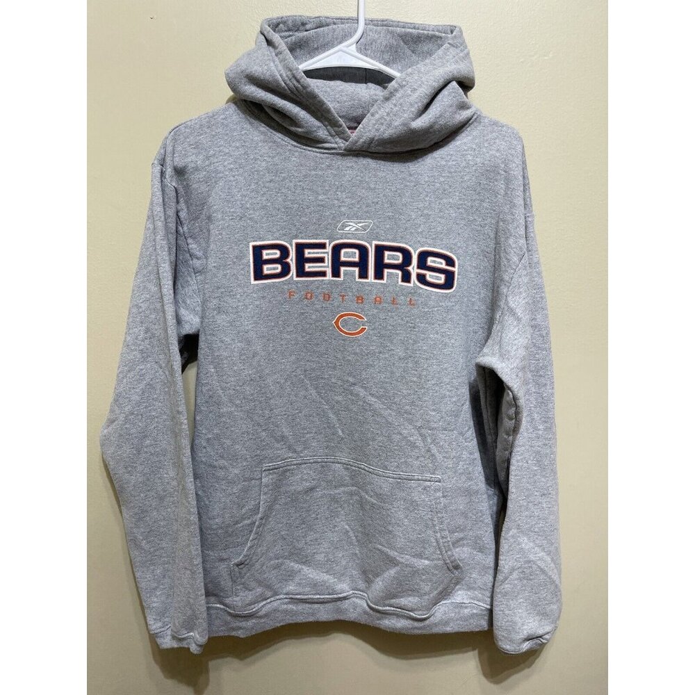 Reebok Chicago Bears Hoodie | Youth XL (18/20) | Gray | Spell Out